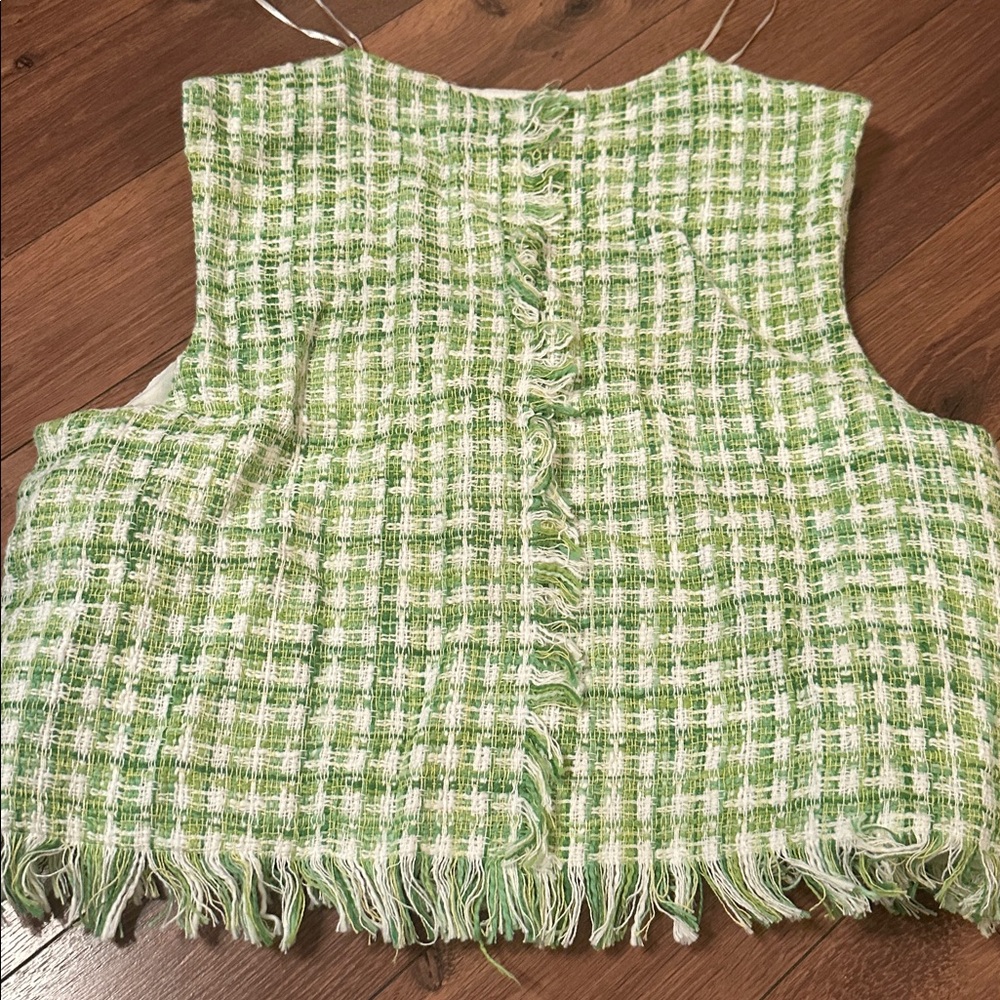 ZARA Tweed vest Top. Large - Picture 8 of 10